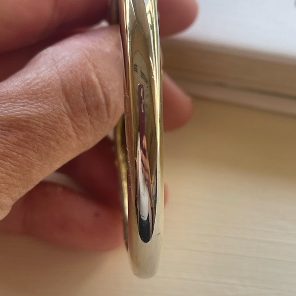 Vintage Leopard Panther Bracelet Gold Tone Rhinestone Hinged Bangle Animal Head - Picture 7 of 8